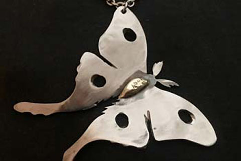 Luna Moth Angled Pendant